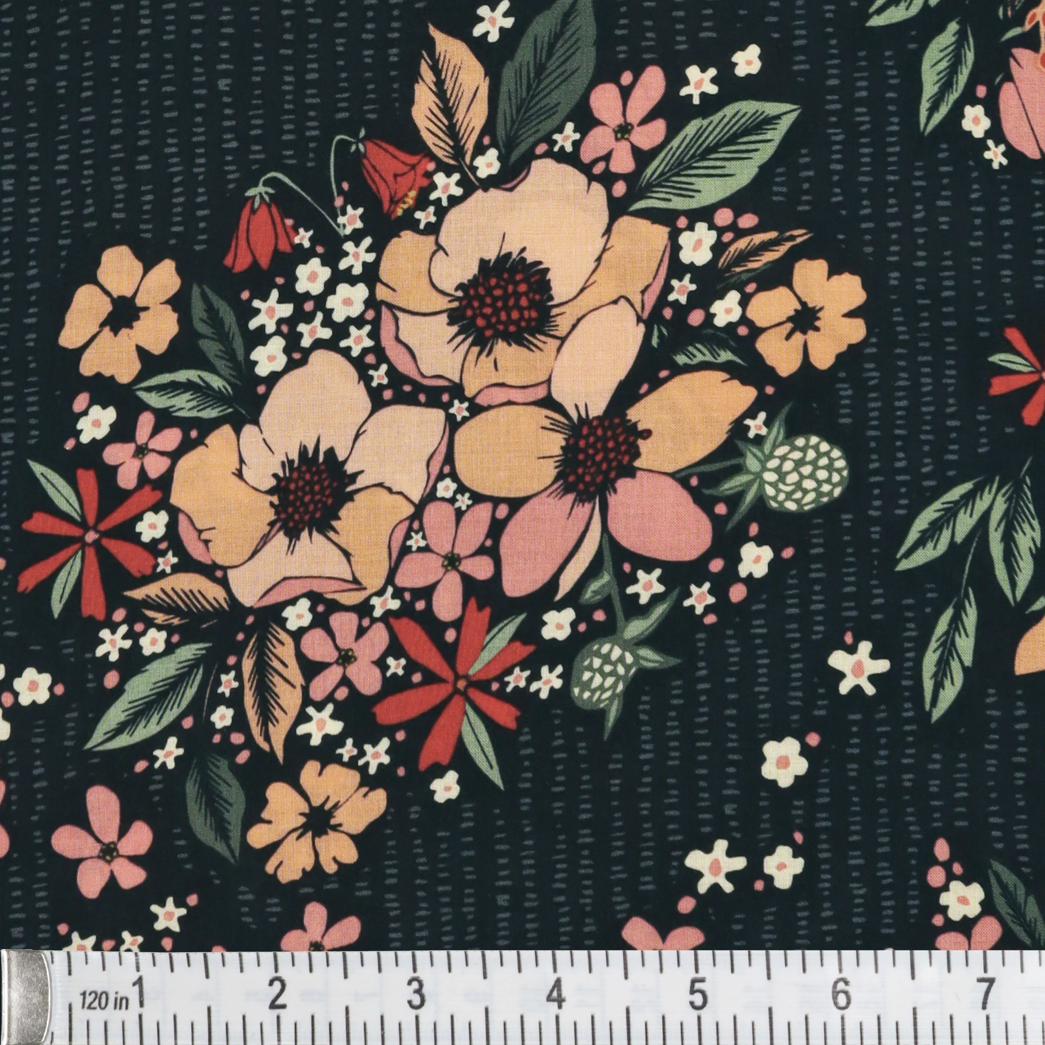 Floral Keepsakes Night Fabric in Rayon - Image 3