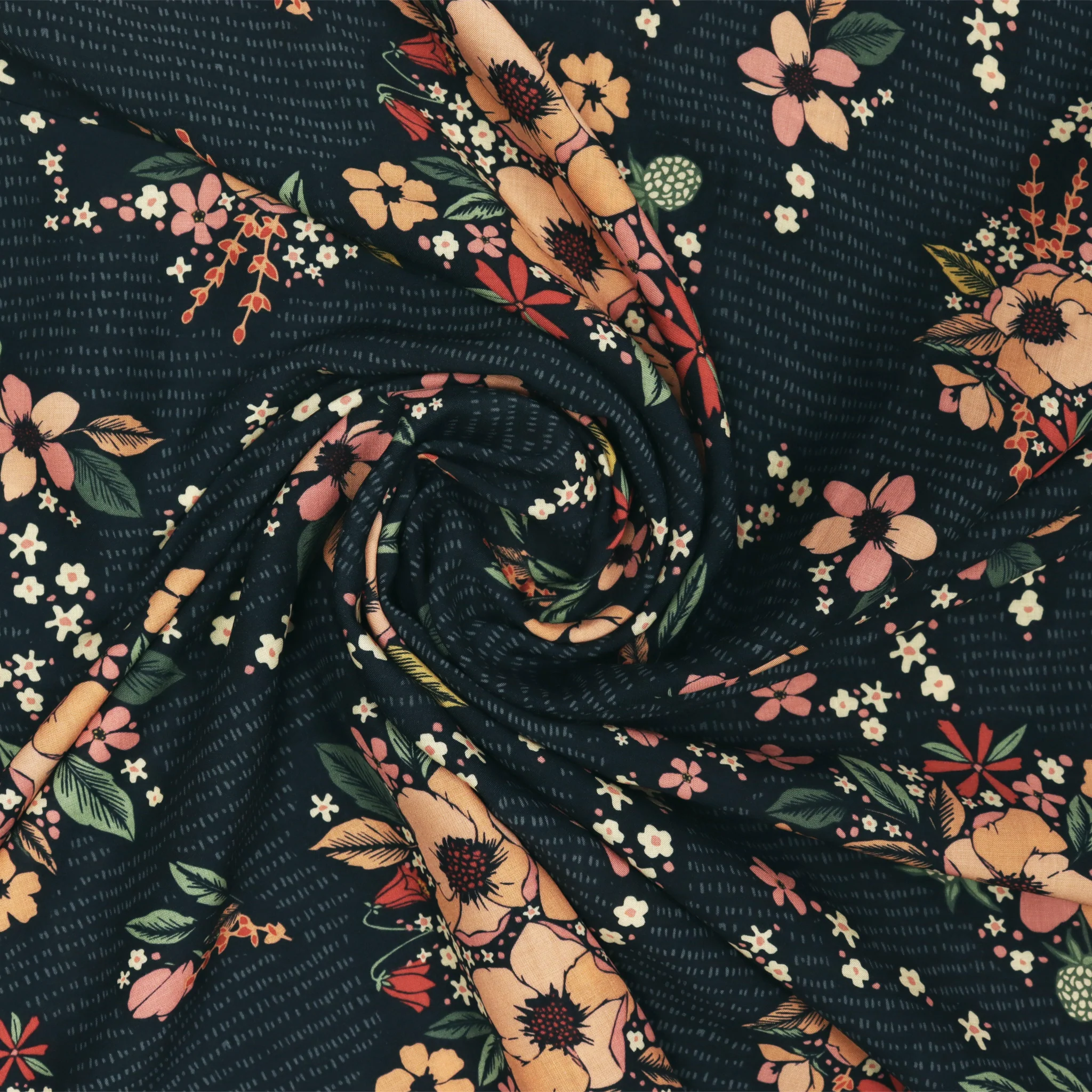 Floral Keepsakes Night Fabric in Rayon - Image 5