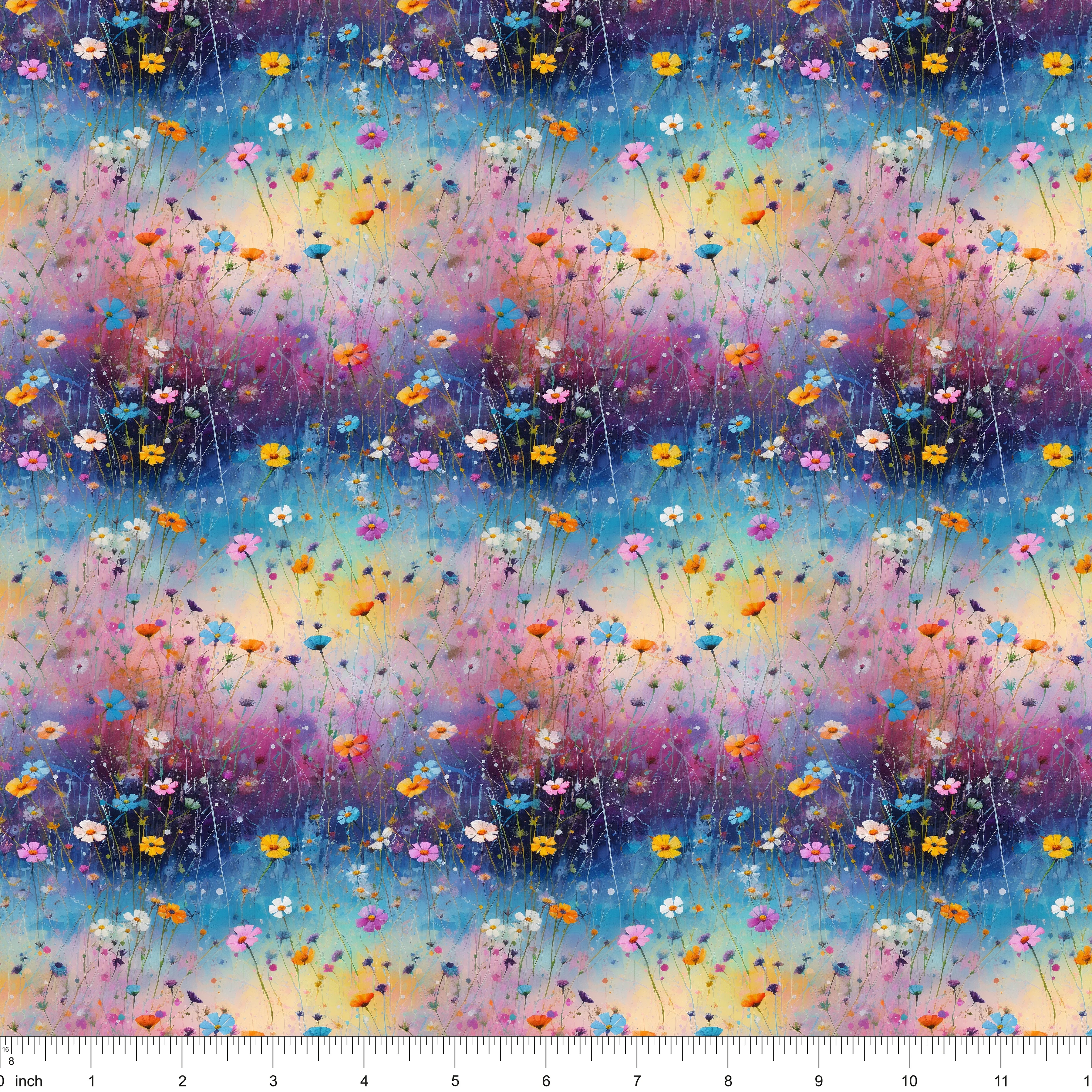 Floral Ombre Art Splash Fabric - Image 2