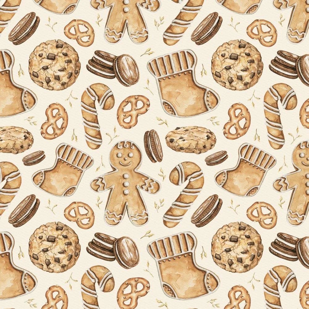 Fresh Baked Sweets Fabric - Tan
