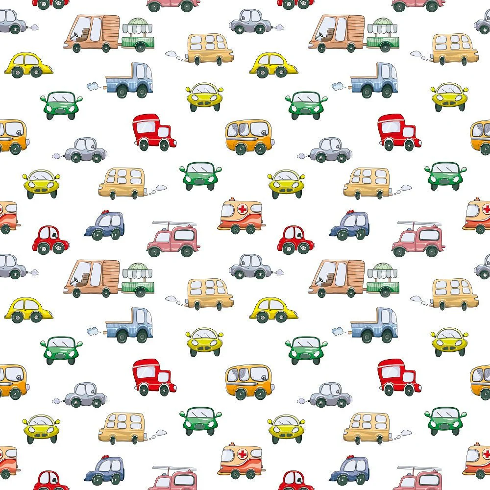 Funny Cars Allover Fabric