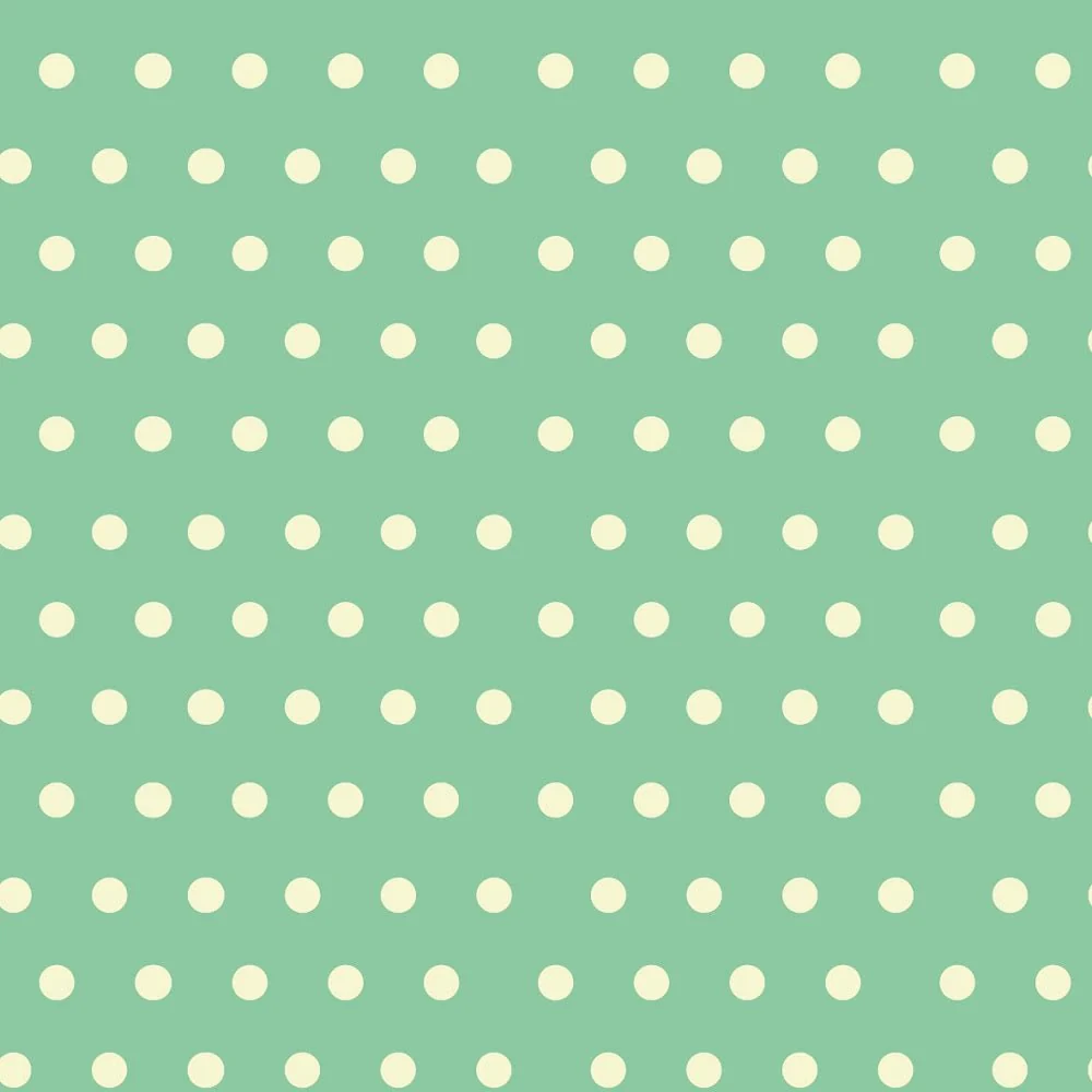 Furious 50s Polka Dots Fabric - Green