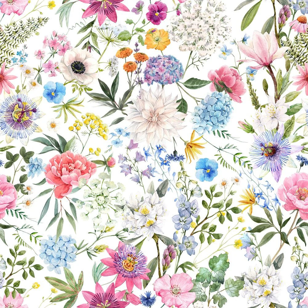 Gentle Summer Flowers Fabric