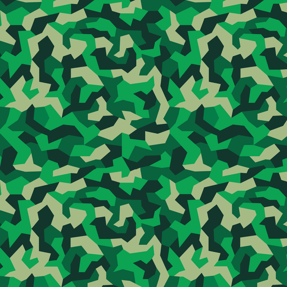 Geometric Camouflage Fabric - Green