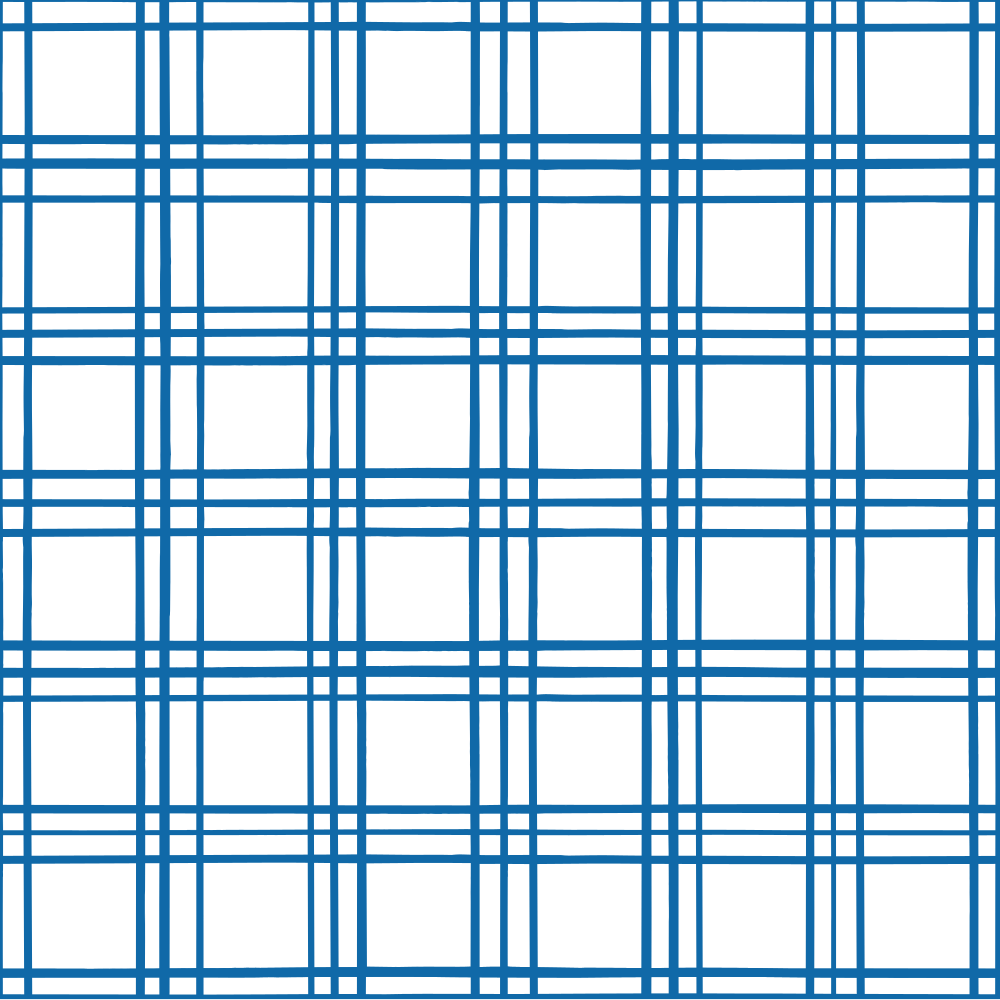 Geometric Plaid Fabric - Blue