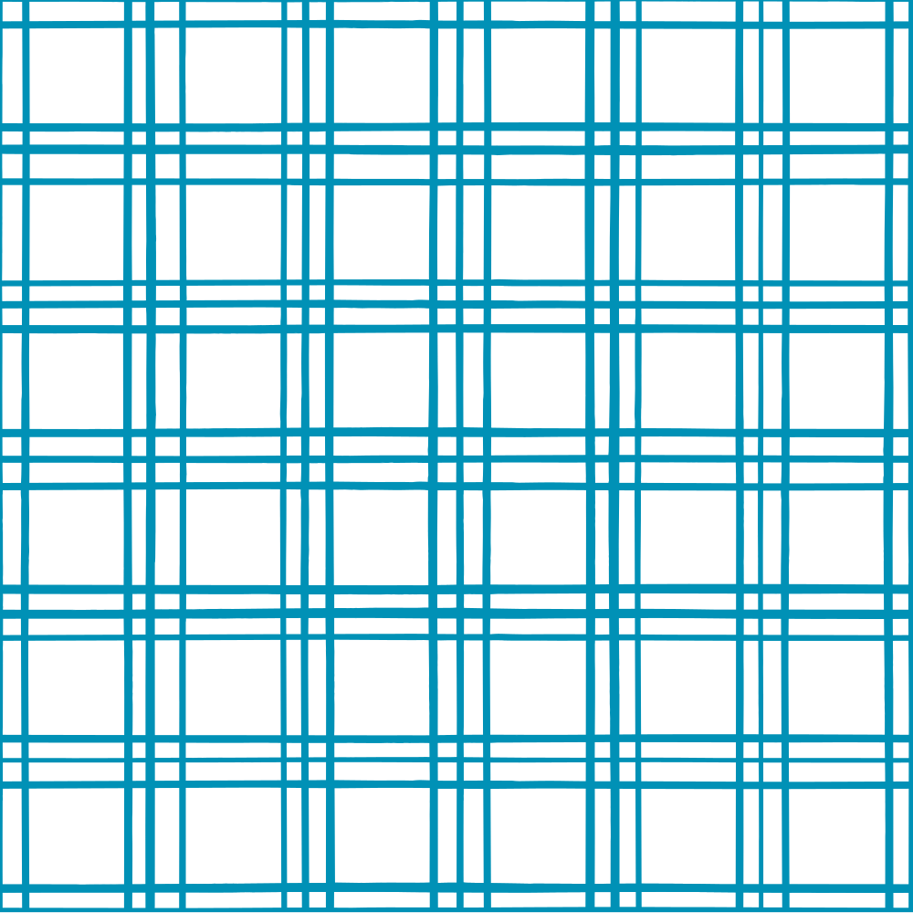 Geometric Plaid Fabric - Cerulean Blue