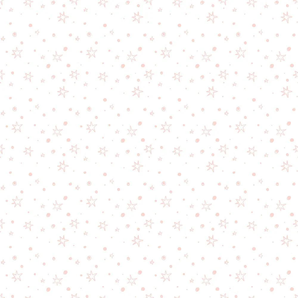 Gingerbread Stars Fabric - White