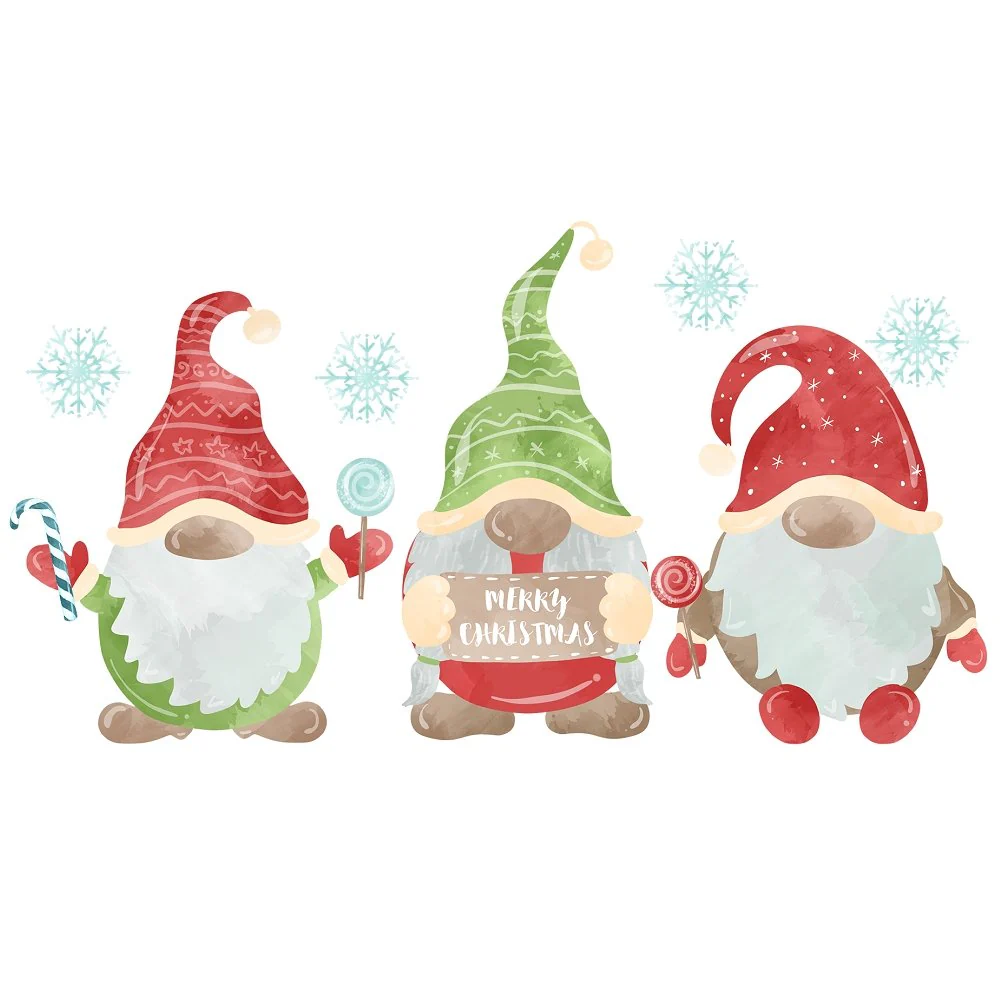 Gnomes For Christmas Scene #2 Fabric Panel