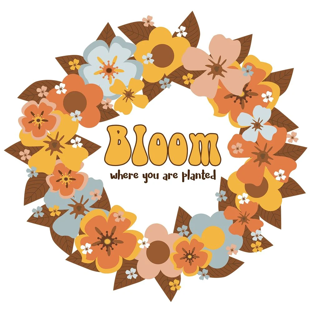 Good Vibes Wreath Fabric Panel