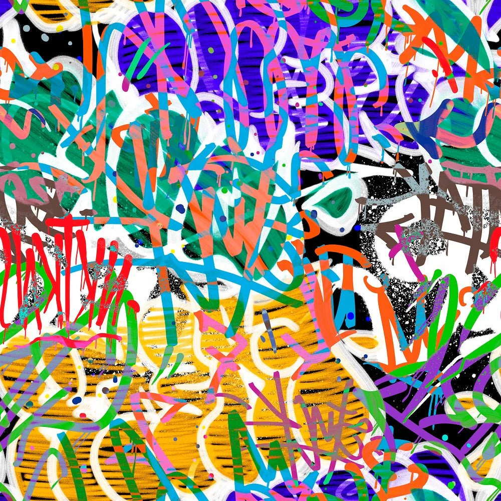Graffiti Pattern #6 Fabric