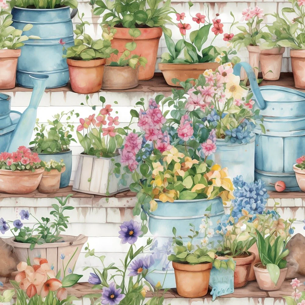 Grandma's Garden Pattern #5 Fabric