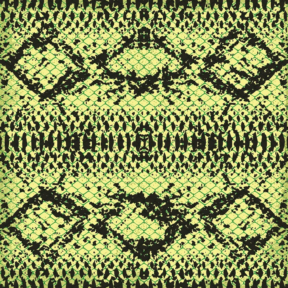 Green Snake Skin Fabric - Variation 1