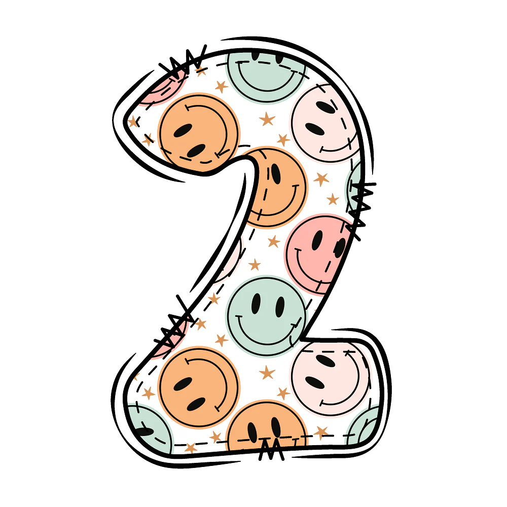 Groovy Doodle Smiley ''2'' Fabric Panel