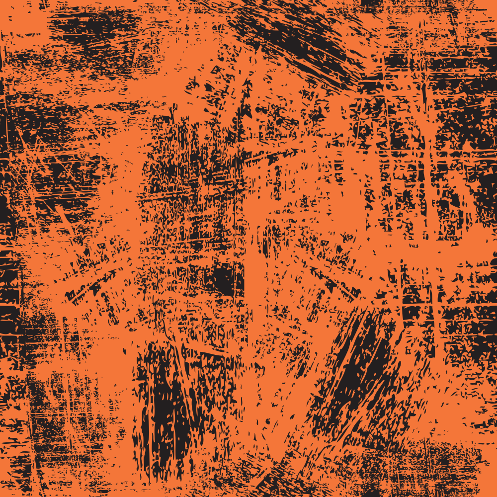 Grunge Fabric - Black on Pumpkin