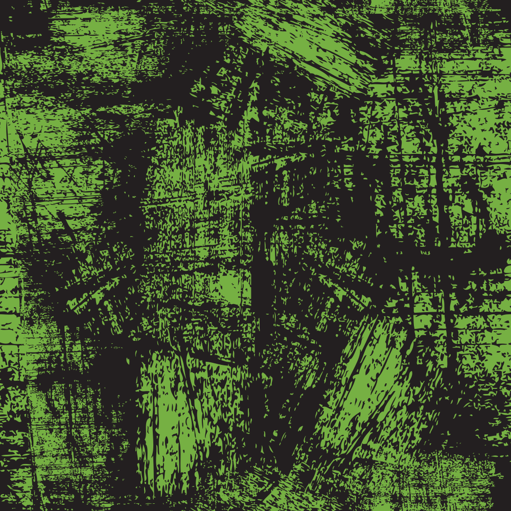 Grunge Fabric - Spring Green on Black