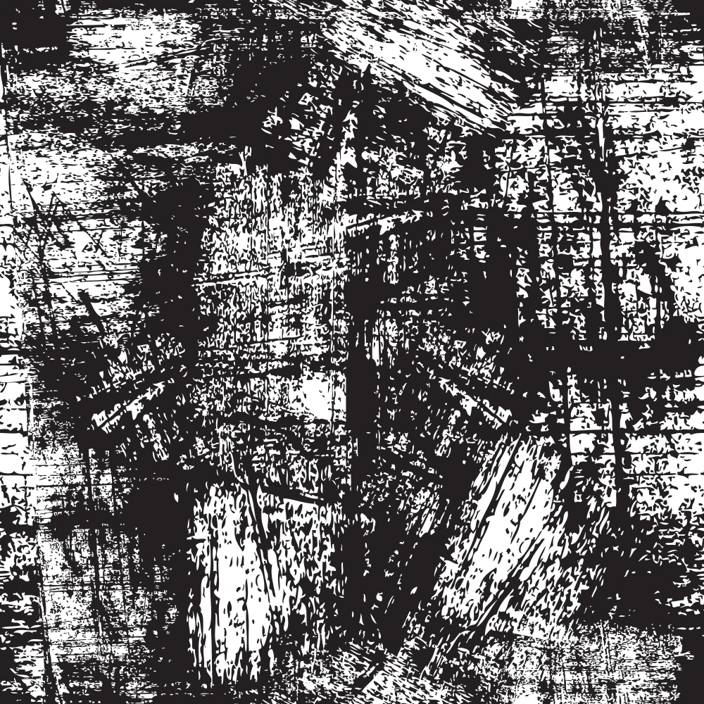 Grunge Fabric - White on Black