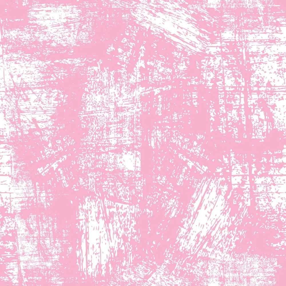 Grunge Fabric - White on Cupid Pink
