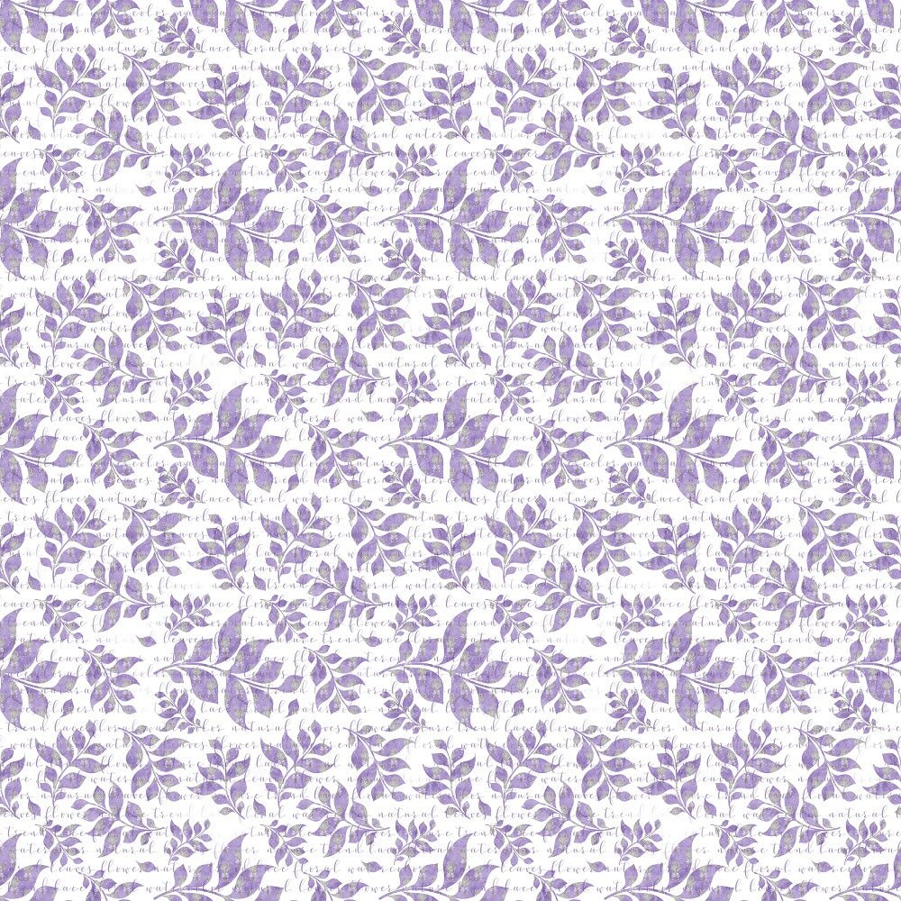 Grunge Leaves On Font Fabric - White