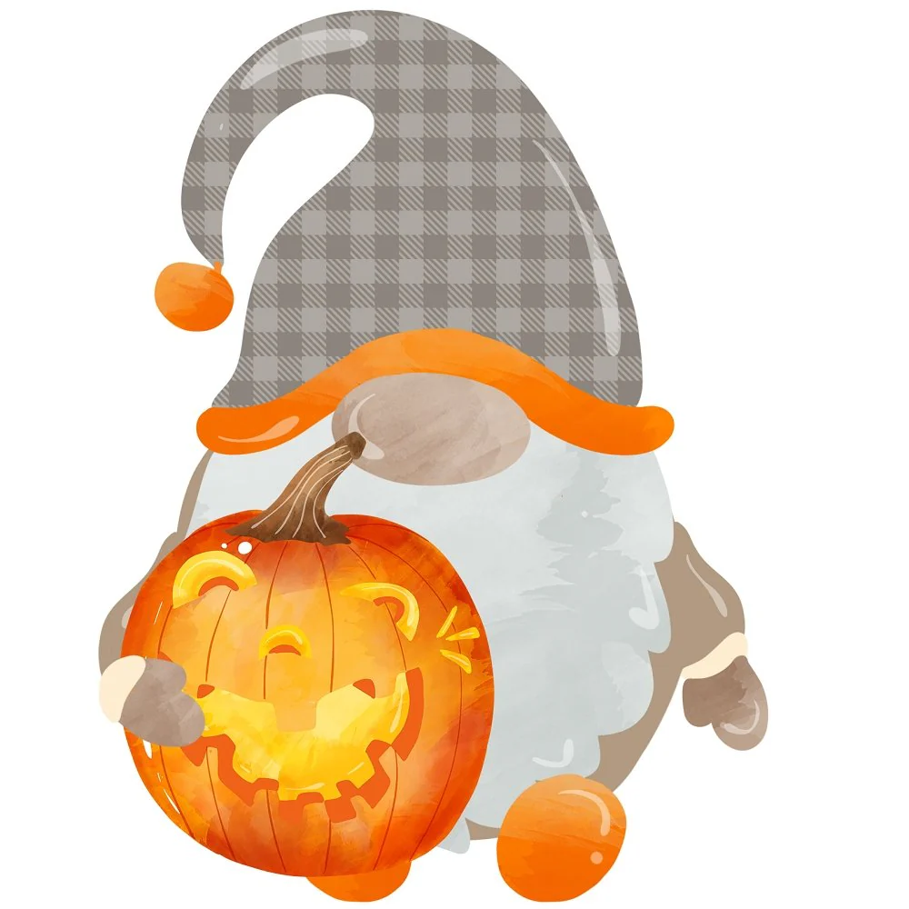 Halloween Gnomes #4 Fabric Panel