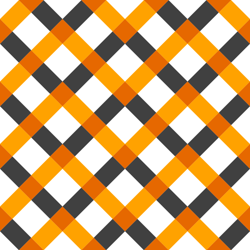 Halloween Plaid Fabric - White