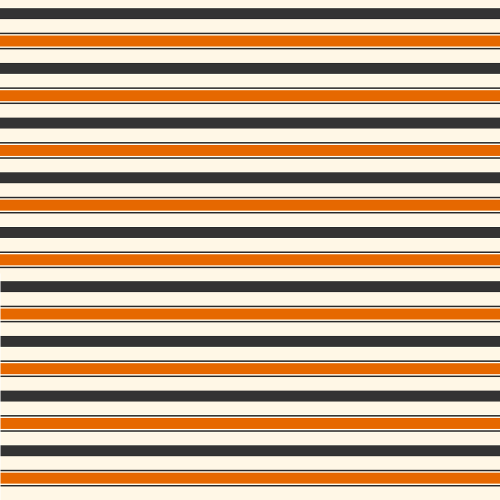 Halloween Vertical Stripes Fabric - Black/Orange