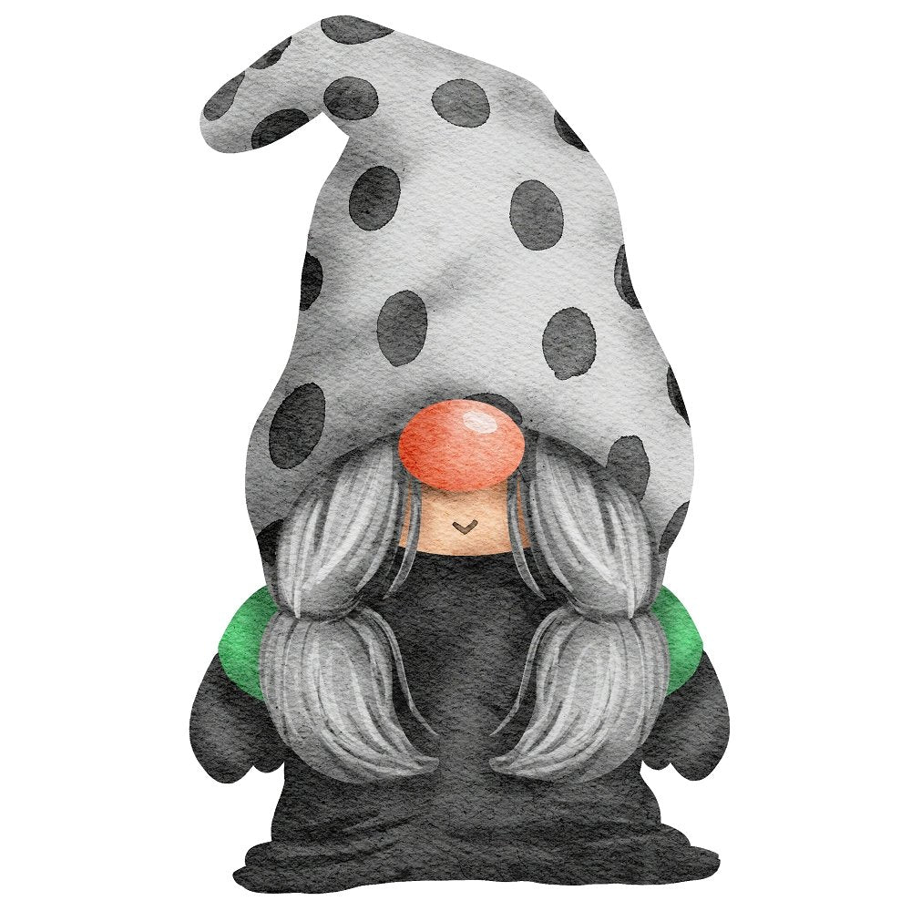Halloween Village Gnome #17 Fabric Panel