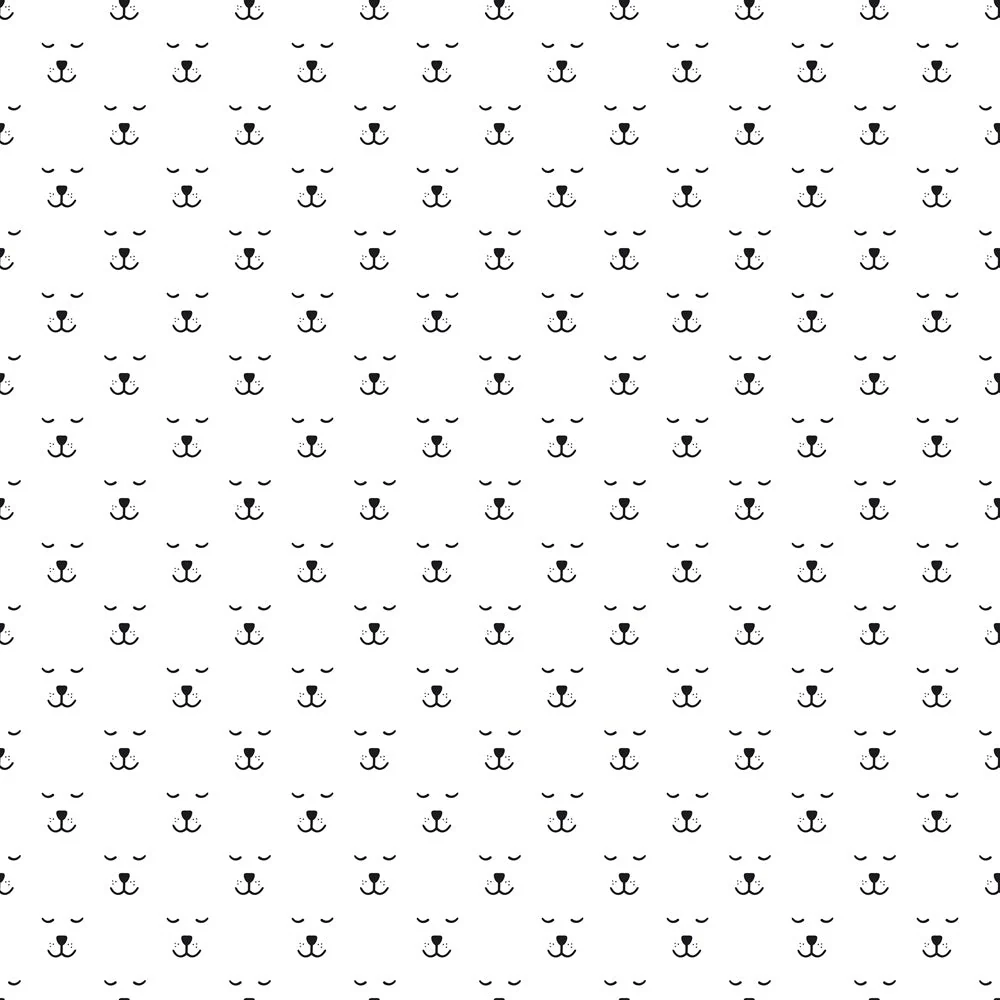 Hand Drawn Animal Face Fabric