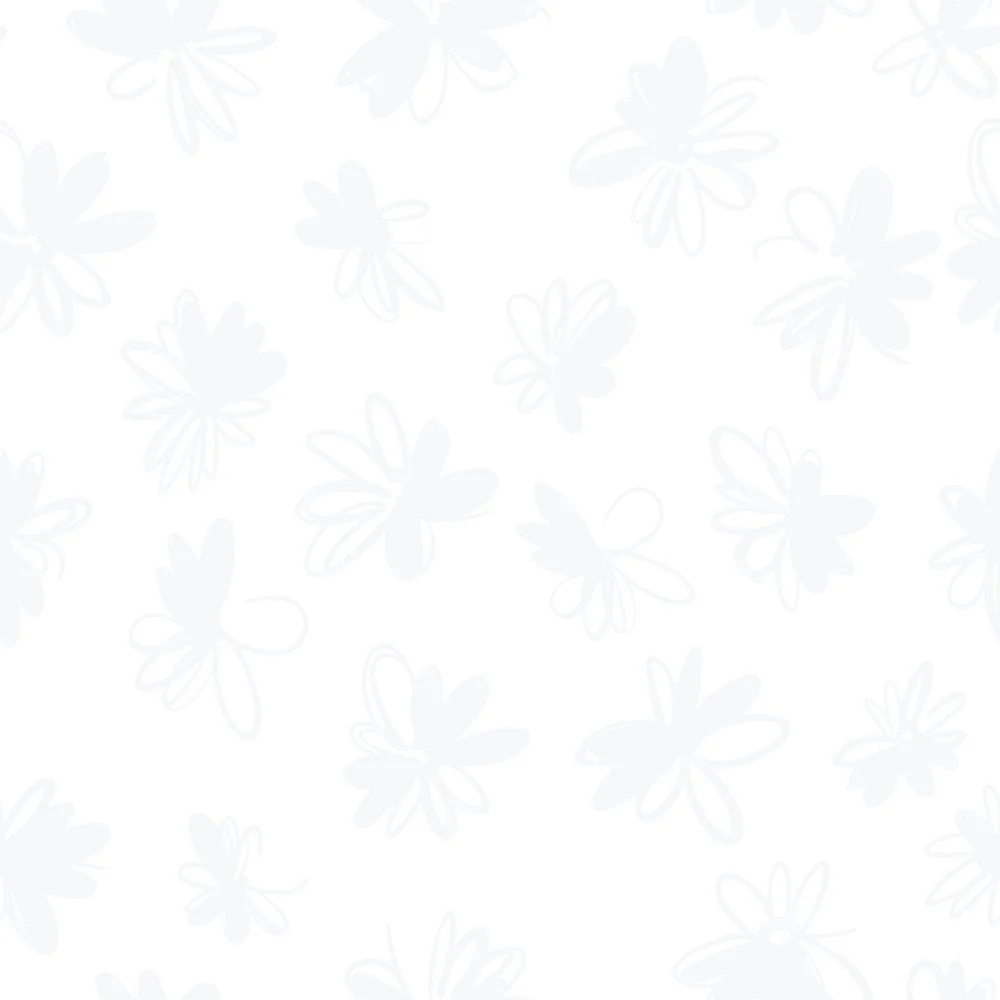 Hand Drawn Daises Tone on Tone Fabric