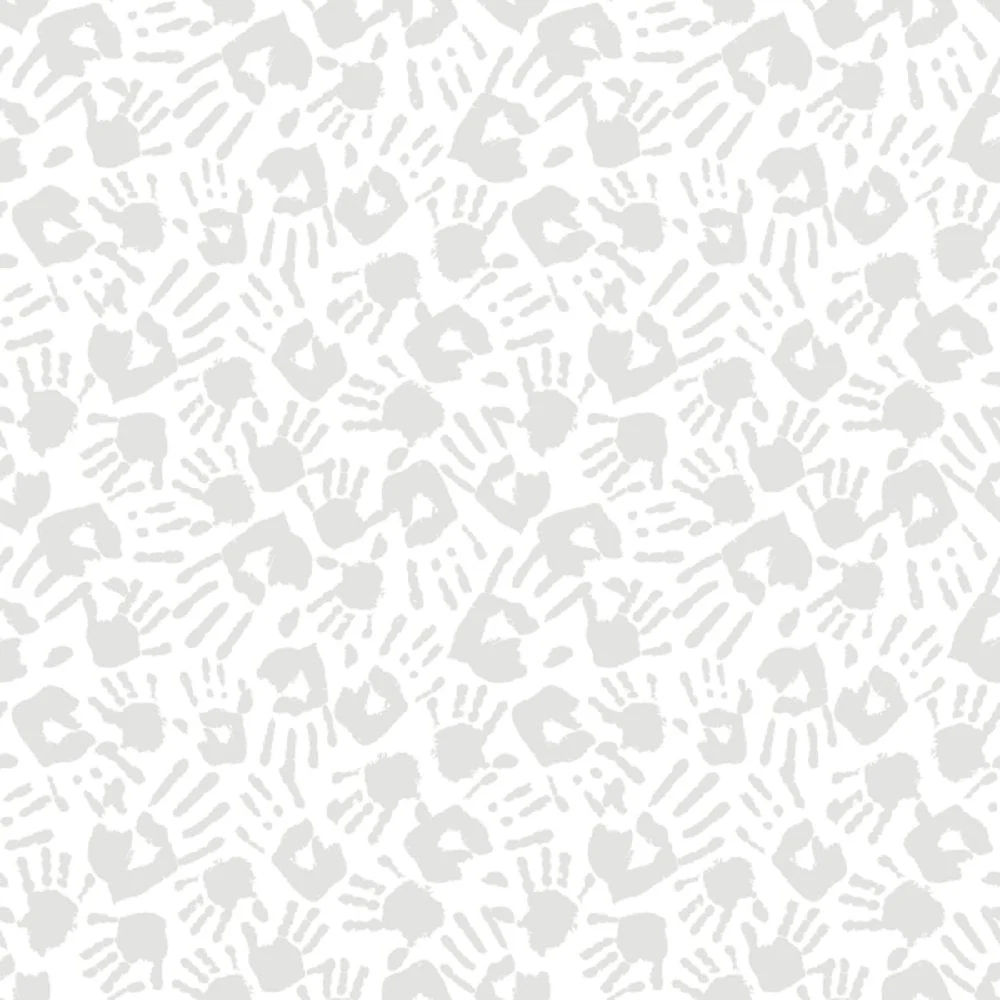 Hand Prints Tone on Tone Fabric - Image 2