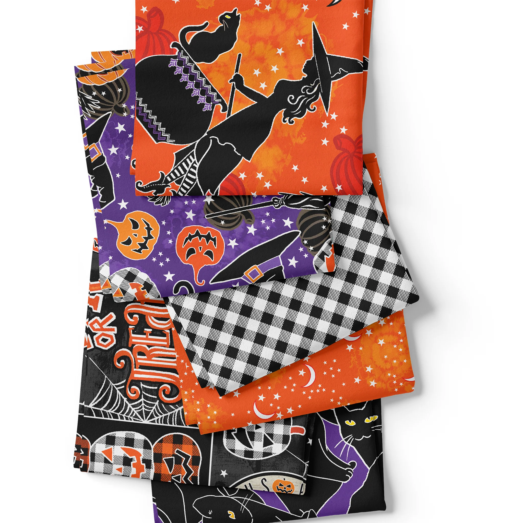 Happy Hauntings Fabric Collection - Cat Magic Orange - Image 10
