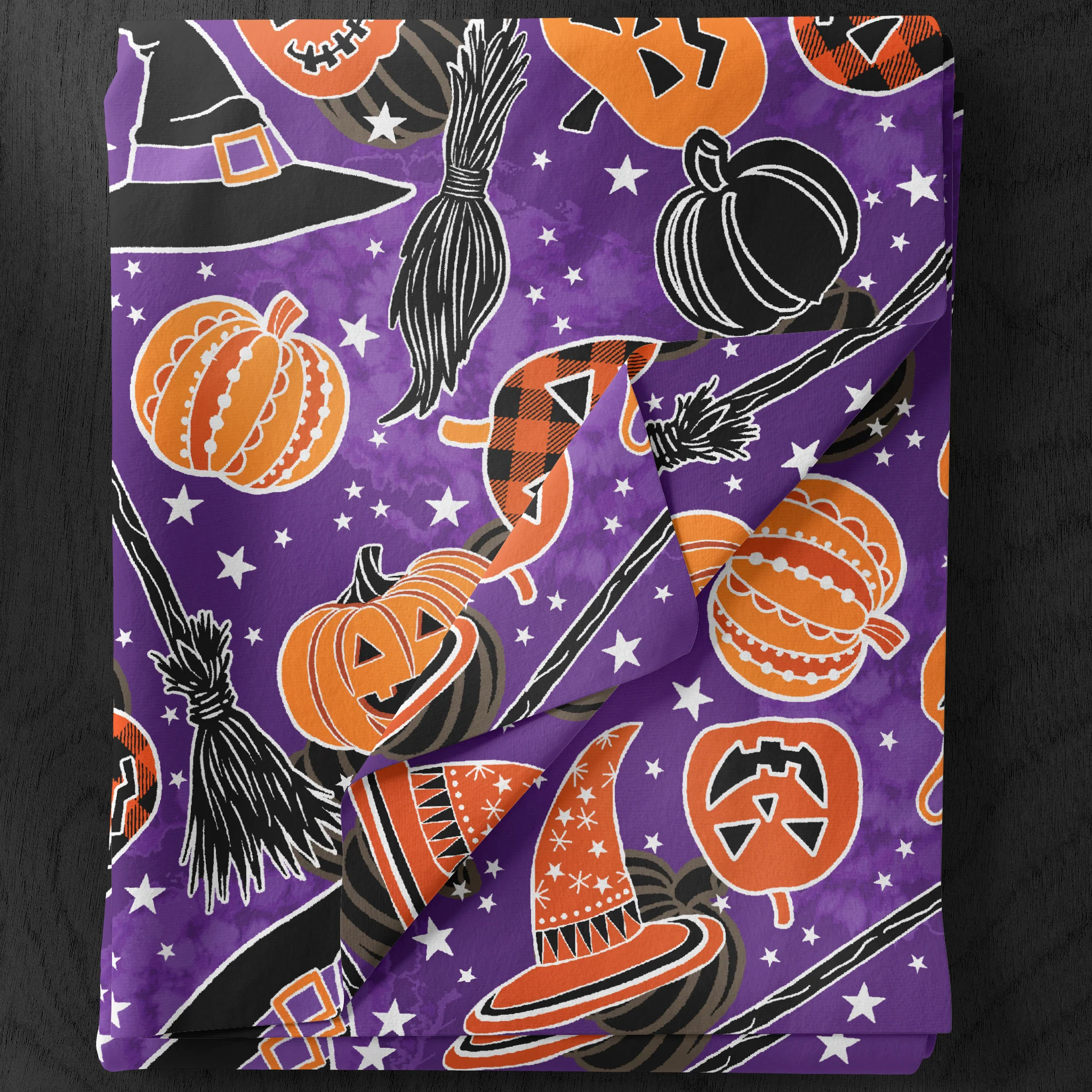 Happy Hauntings Fabric Collection - Cat Magic Orange - Image 4