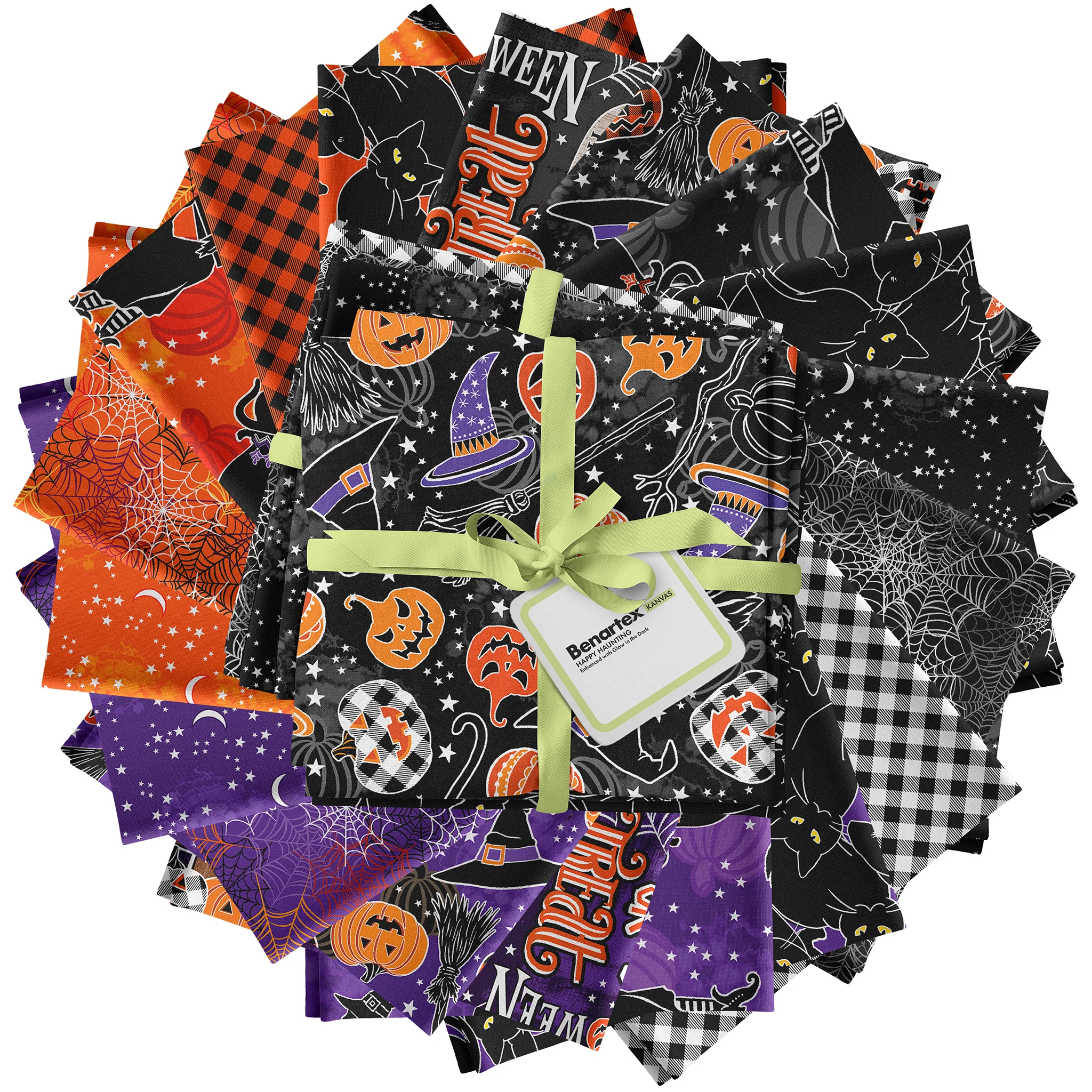 Happy Hauntings Fabric Collection - Cat Magic Orange - Image 9