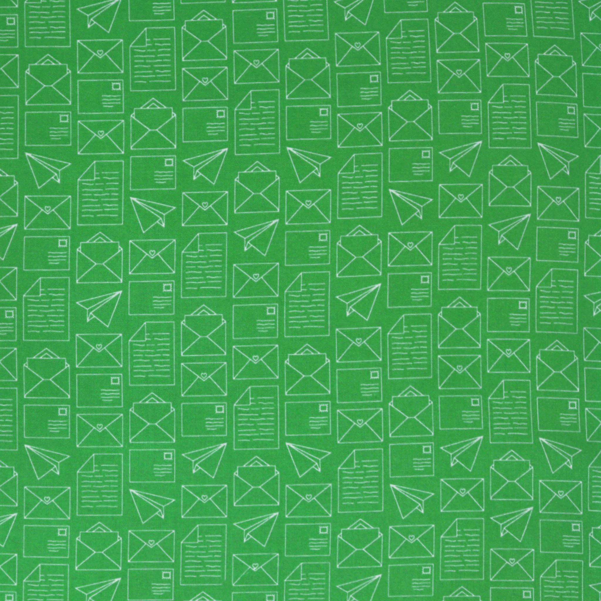 Happy Notes Fabric Collection - Mail Day Green