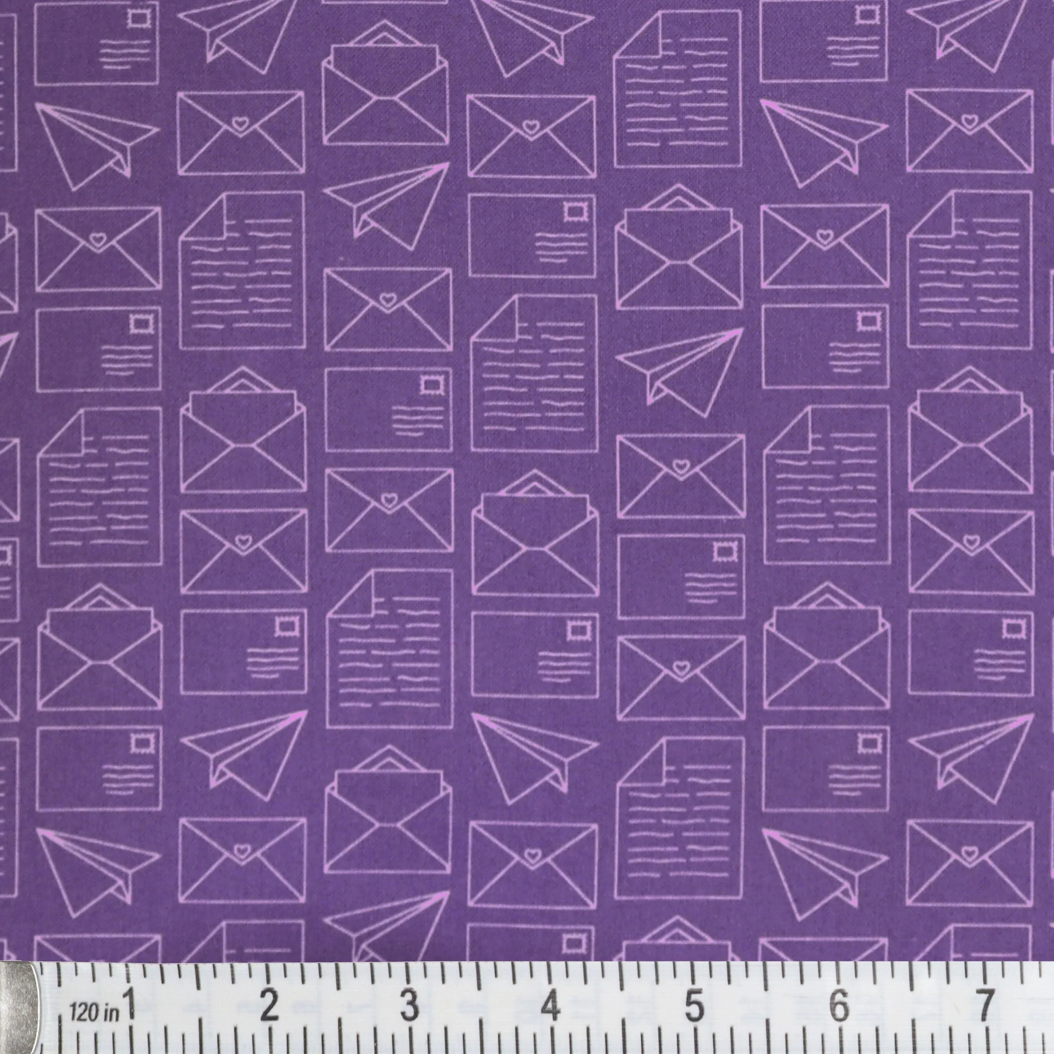 Happy Notes Fabric Collection - Mail Day Purple - Image 2