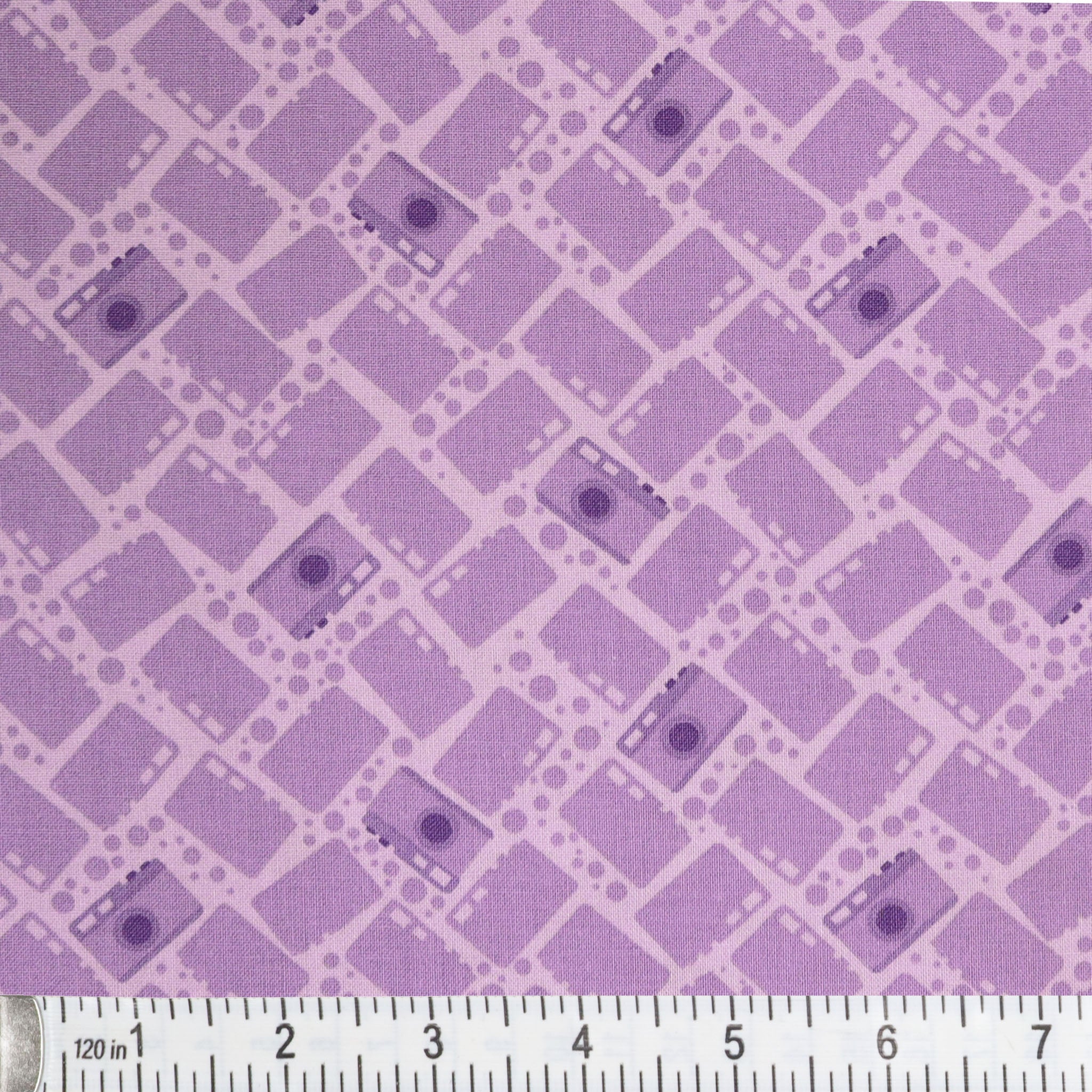Happy Notes Fabric Collection - Picture Perfect Light Purple - Image 2