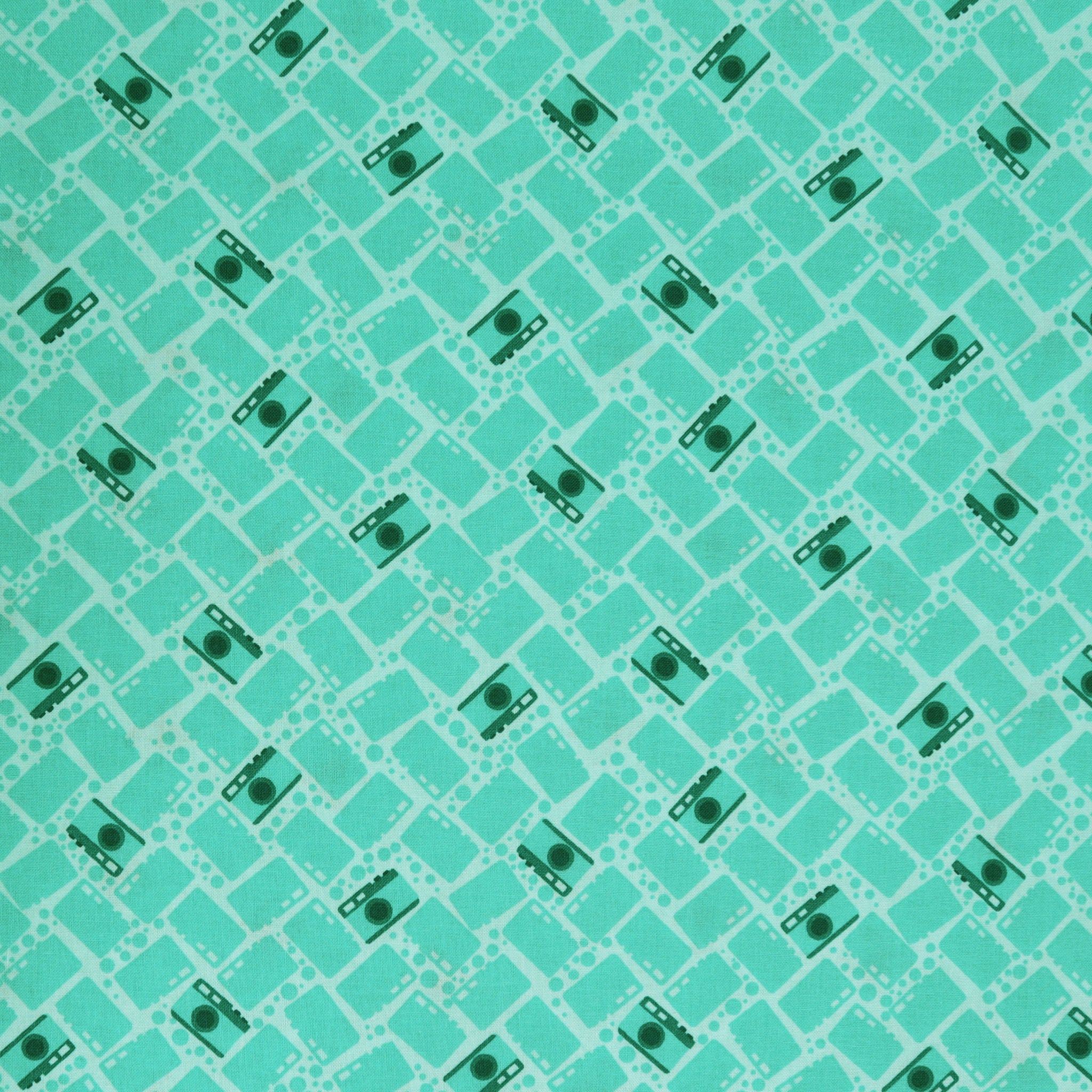 Happy Notes Fabric Collection - Picture Perfect Turquoise