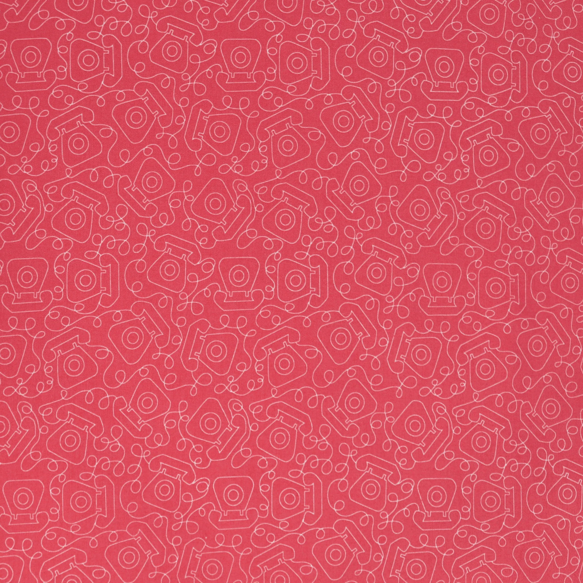 Happy Notes Fabric Collection - Tring A Ling Dark Pink