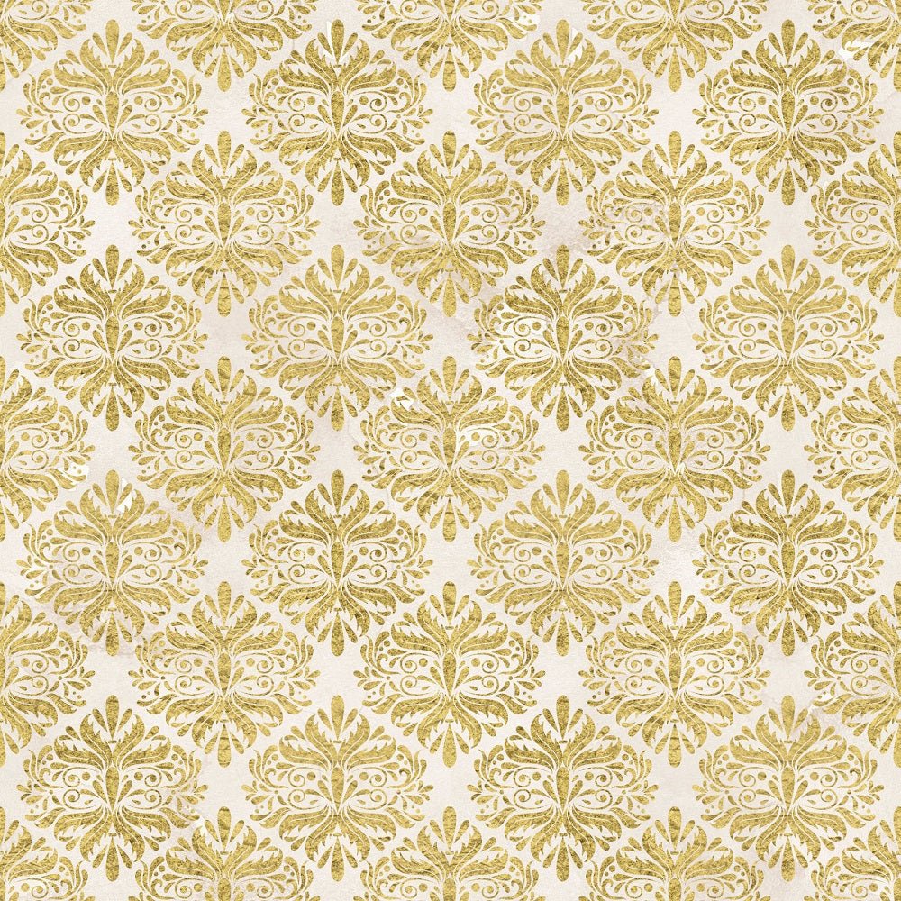 Happy Thanksgiving Damask Fabric - Tan