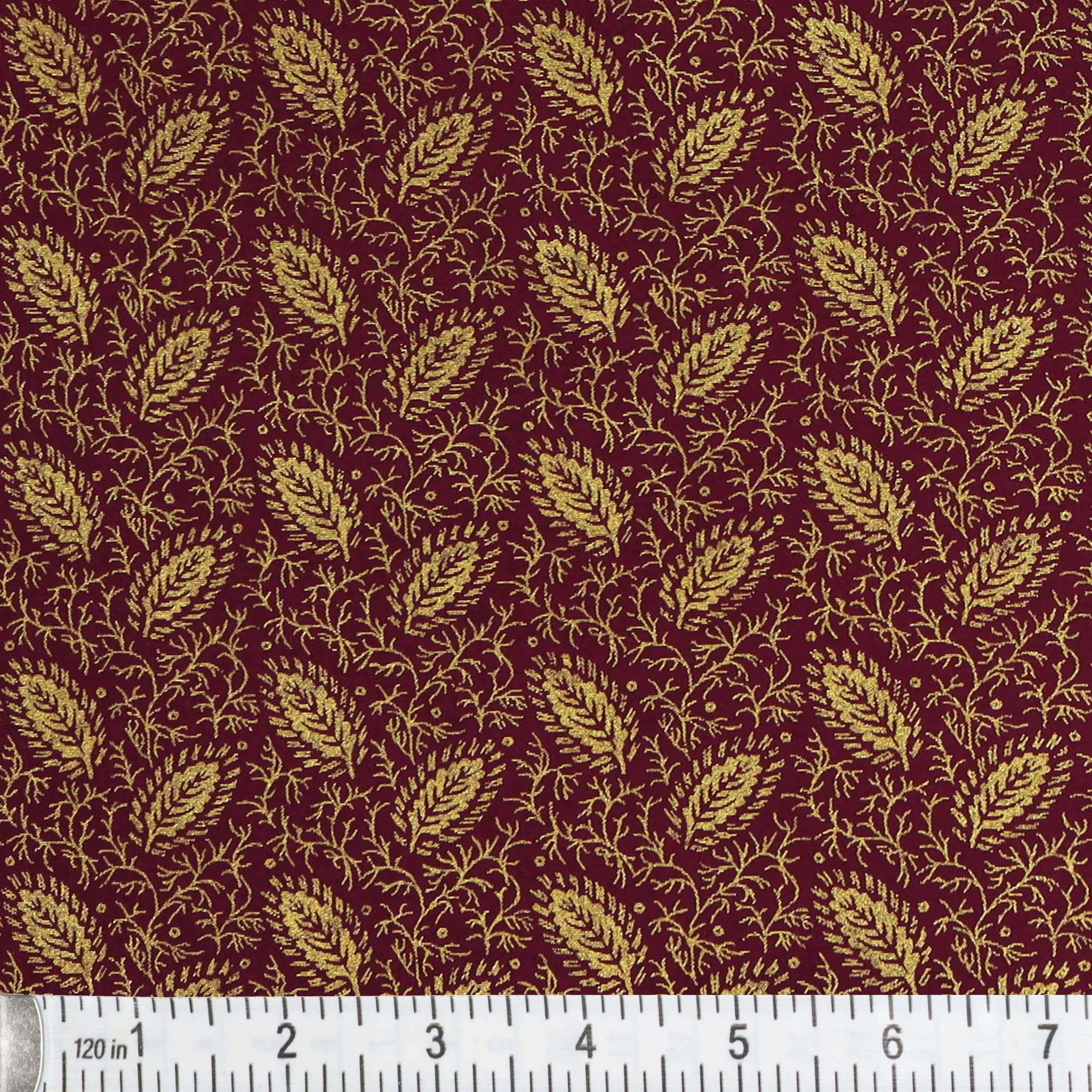 Harvest Keepsakes Fabric Collection - Elegant Foliage Wine - Image 2