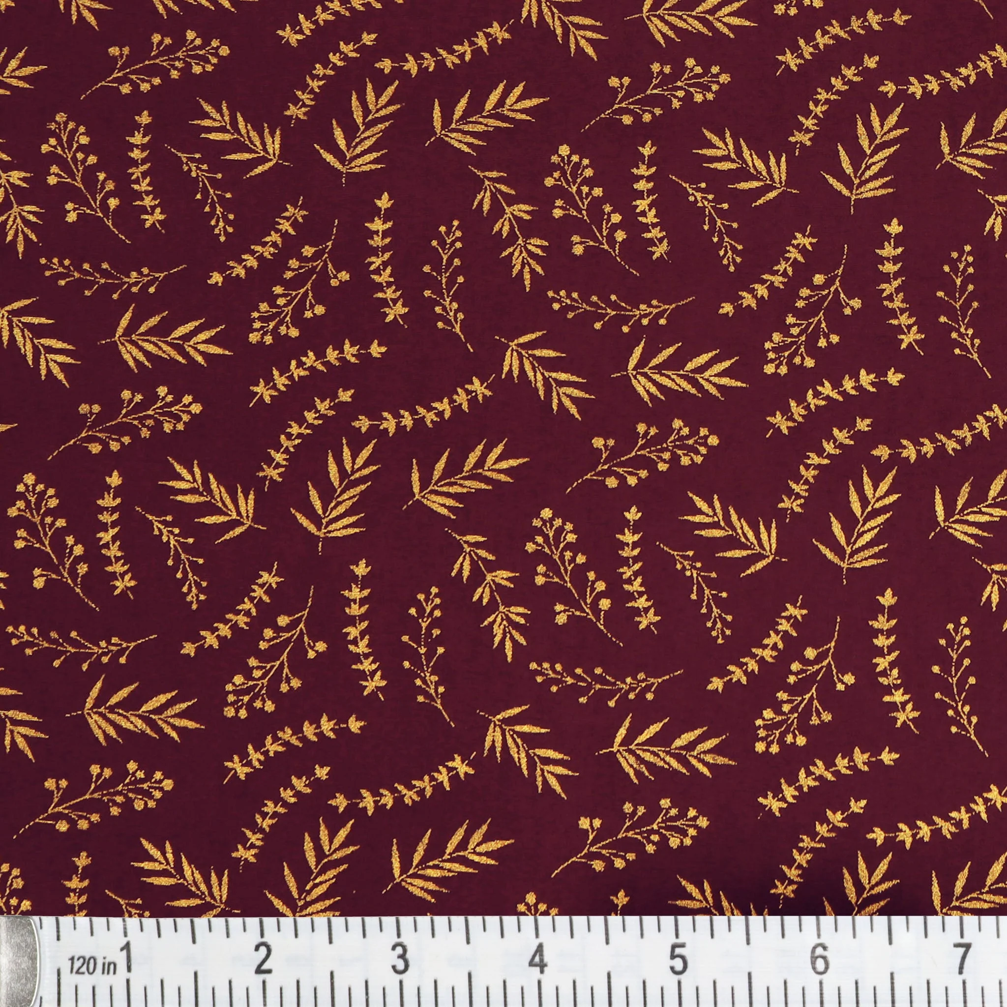 Harvest Keepsakes Fabric Collection - Elegant Sprigs Wine - Image 2