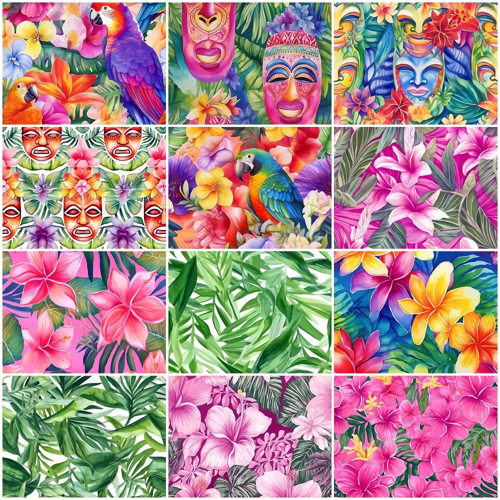 Hawaiian Tiki Luau Fat Eighth Bundle - 12 Pieces
