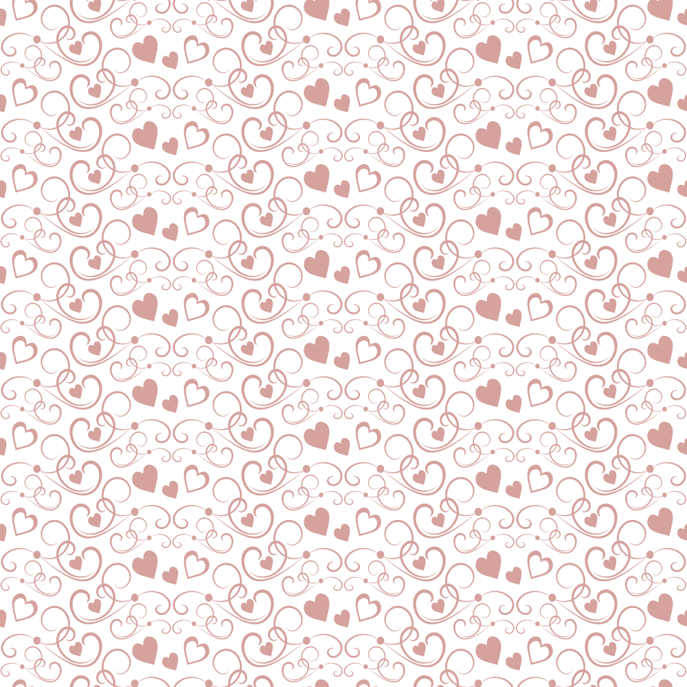 Hearts Fabric - Rose Gold
