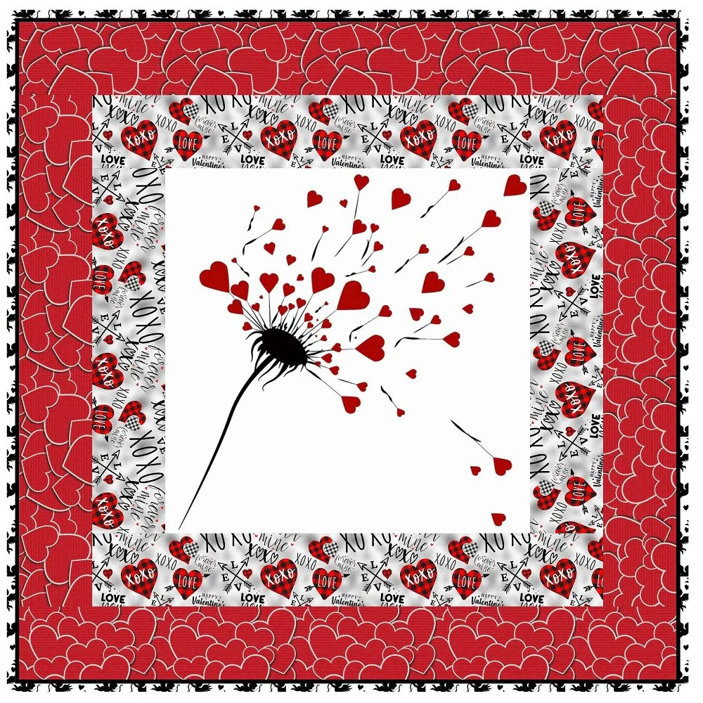 Hearts Overflowing Wall Hanging 42" x 42"