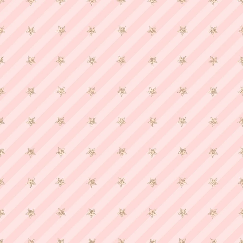 Hello Winter Stars Fabric - Pink