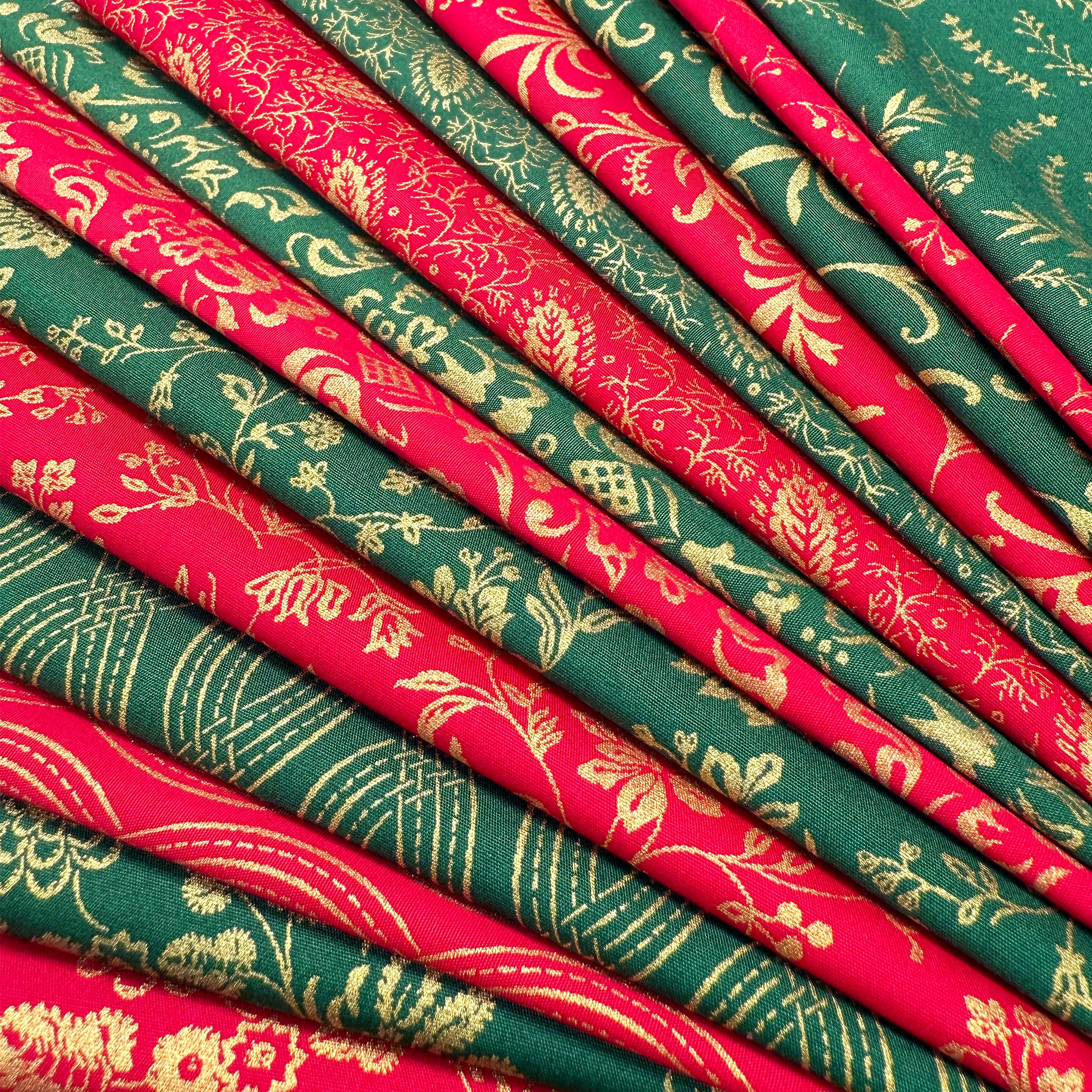 Holiday Keepsakes Fabric Collection - Garden Elegance Red - Image 4