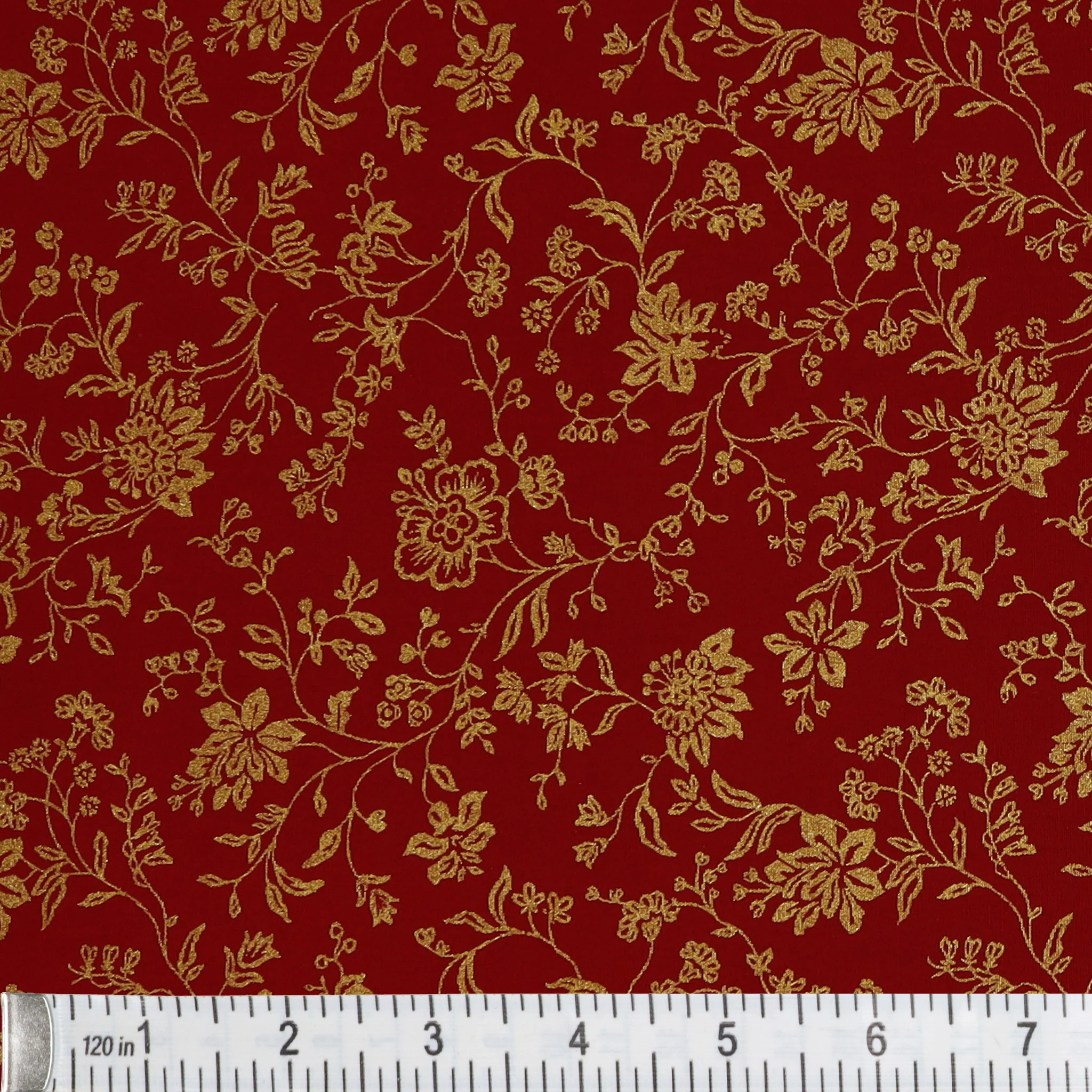 Holiday Keepsakes Fabric Collection - Garden Elegance Red - Image 2