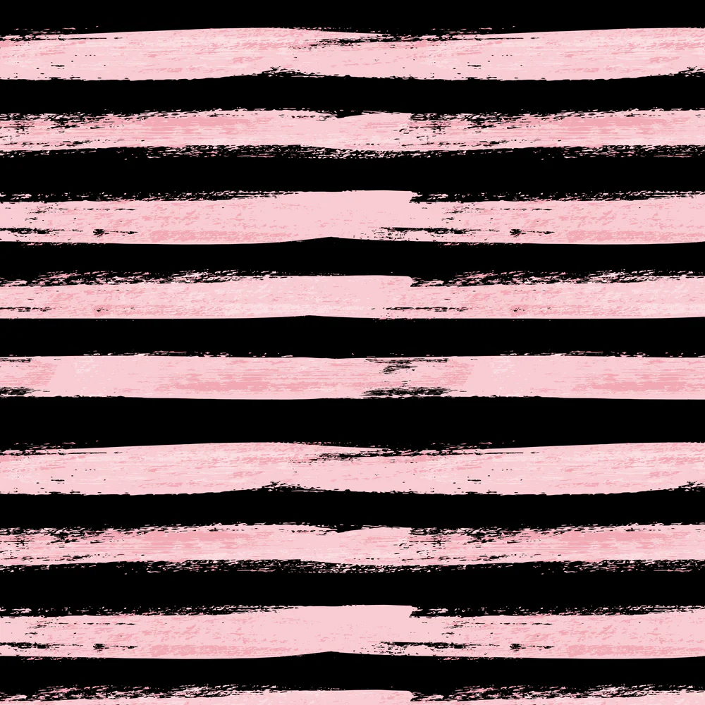 Horizontal Brush Stroke Fabric - Black/Pink