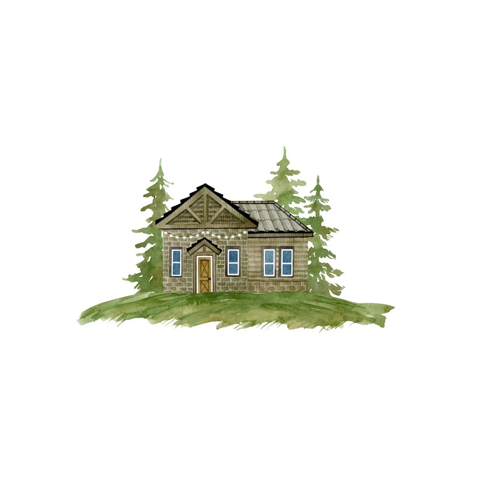 House In The Forest Fabric Panel