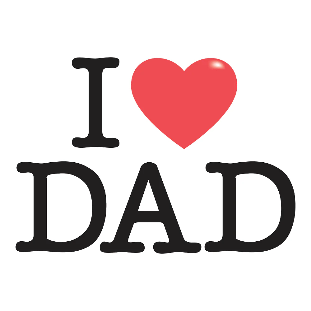 I Heart Dad Fabric Panel