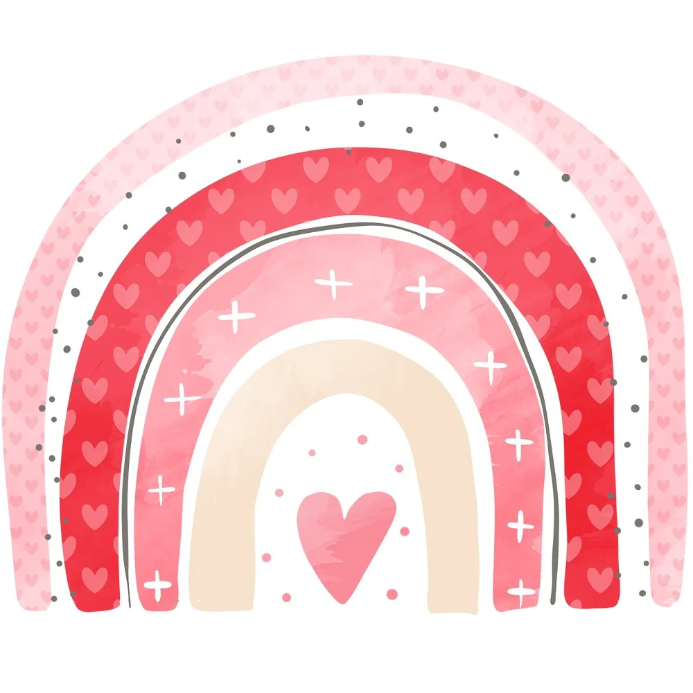 I Love You Gnomes Rainbow Fabric Panel